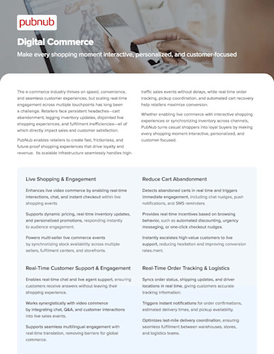 PubNub for Digital Commerce