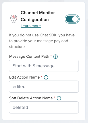 Channel monitor configuration